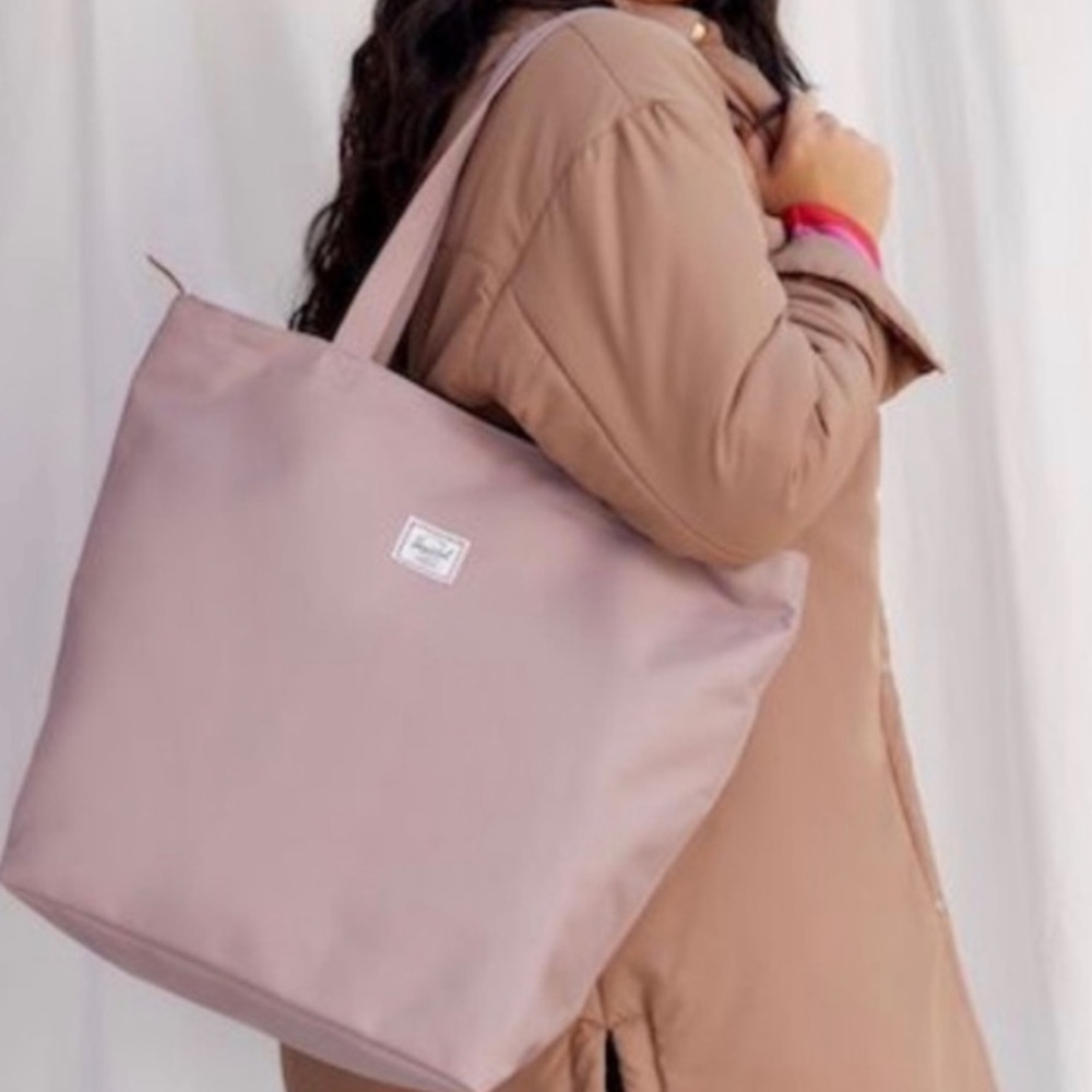 Hershel Mica Zippered Tote Bag Ash Rose